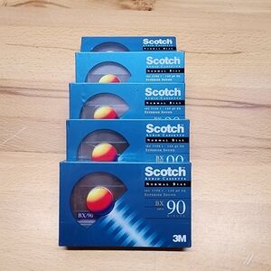 Scotch BX/90 Audio Cassette Tapes New Lot Of 5